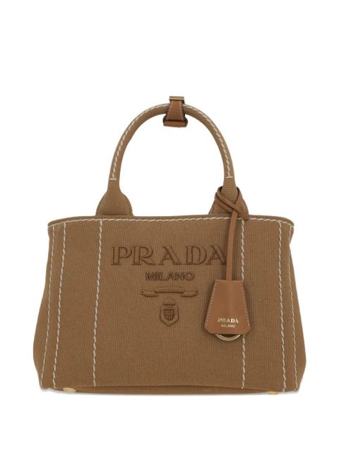 Prada Jardinière embroidered tote bag - Brown - zdjęcie produktu nr 1