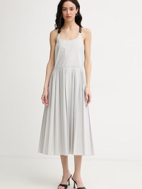 Max&Co. sukienka plisowana z bawełną MCORIBES - zdjęcie produktu nr 1