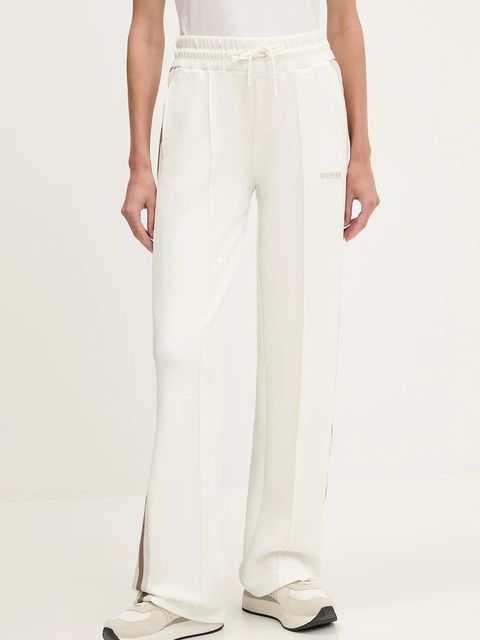 Guess spodnie dresowe YARROW damskie kolor beżowy z nadrukiem V5GB12 KCRU2 - zdjęcie produktu nr 1