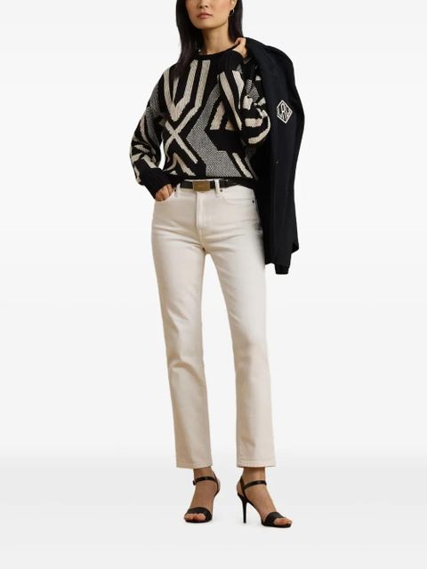 Lauren Ralph Lauren geometric-pattern sweater - Black