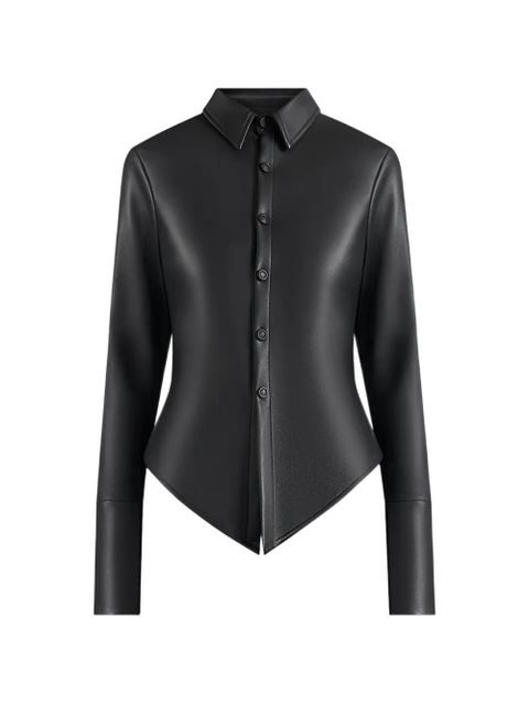 Manière De Voir Sonia angular-hemline shirt - Black - zdjęcie produktu nr 1