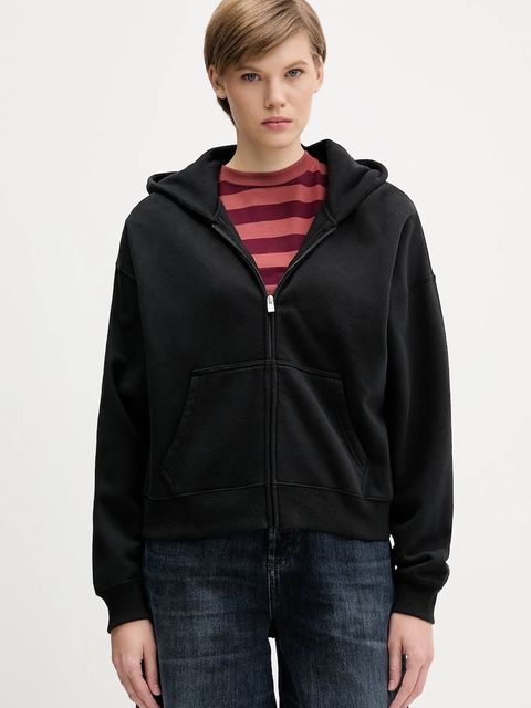 Hollister Co. bluza damska kolor czarny z kapturem gładka KI352-5171-900 - zdjęcie produktu nr 1