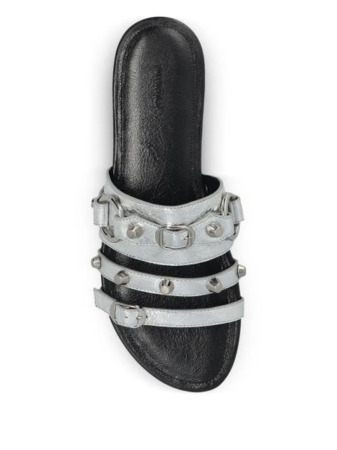 Balenciaga buckle-detail slides - Silver