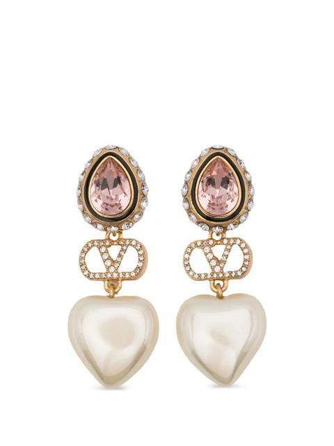 Valentino Garavani heart drop earrings - Gold - zdjęcie produktu nr 1