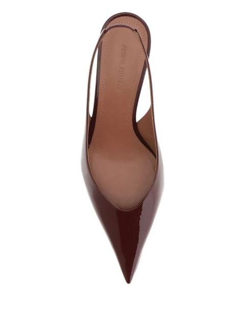 Amina Muaddi 55mm Anok slingback heeled sandals - Red