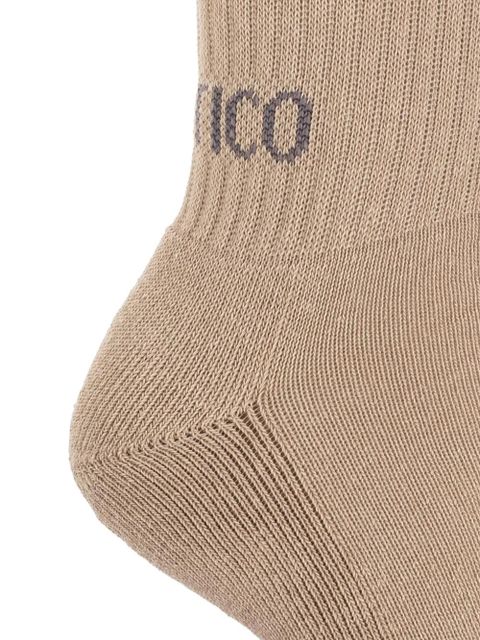 The Attico flag-logo cotton socks - Neutrals