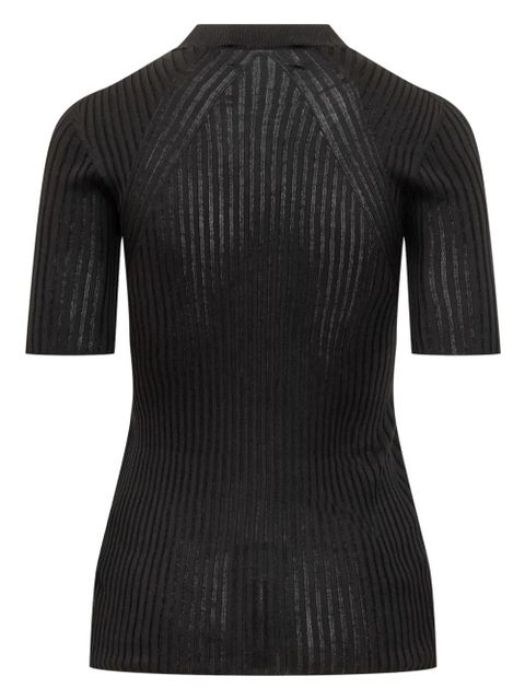 Jil Sander ribbed T-shirt - Black - zdjęcie produktu nr 2