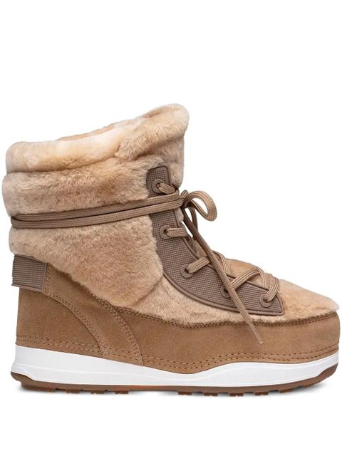 BOGNER fur lace-up snow boots - Brown - zdjęcie produktu nr 1
