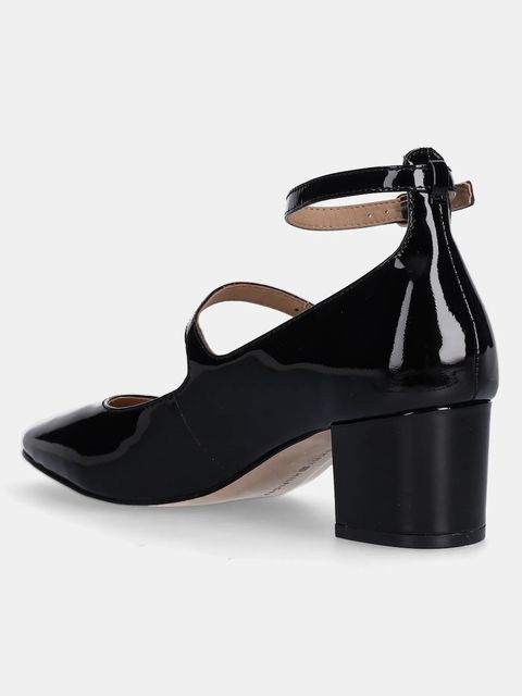 Tommy Hilfiger czółenka skórzane PUMP DOUBLE STRAP PATENT LEATHER