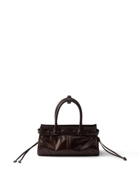 Prada Bonnie leather mini handbag - Brown