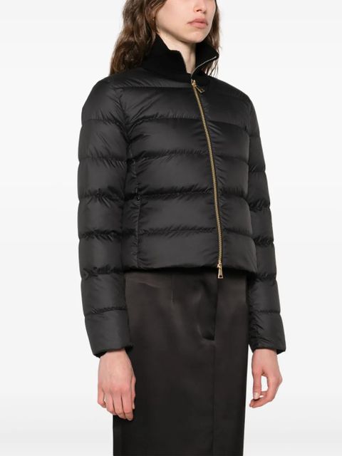 Moncler zip-up quilted jacket - Black