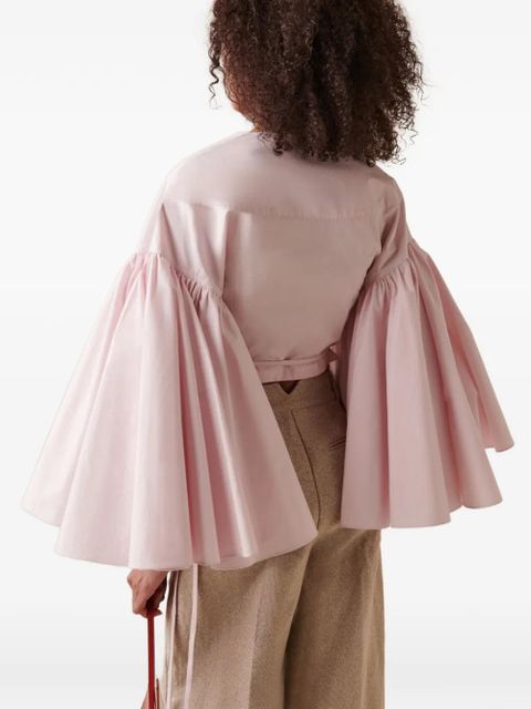Jacquemus balloon-sleeve wrap top - Pink - zdjęcie produktu nr 2