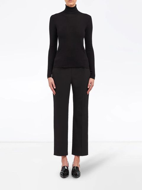 Prada roll-neck cashmere-silk jumper - Black