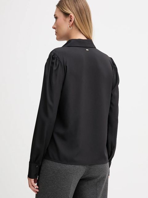 Gaudi bluzka damska kolor czarny gładka 521FD45009