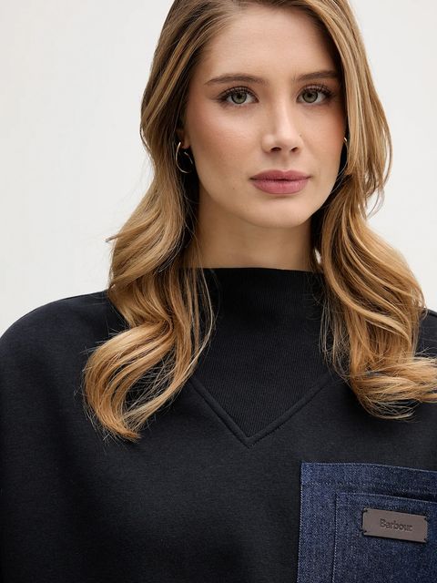 Barbour bluza Saima damska kolor granatowy gładka LOL0664