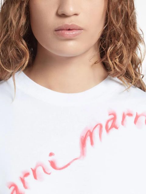 Marni logo-print cotton T-shirt - White - zdjęcie produktu nr 1