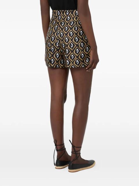 Max Mara geometric print shorts - Black