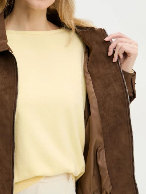 Answear.LAB kurtka kolor brązowy przejściowa