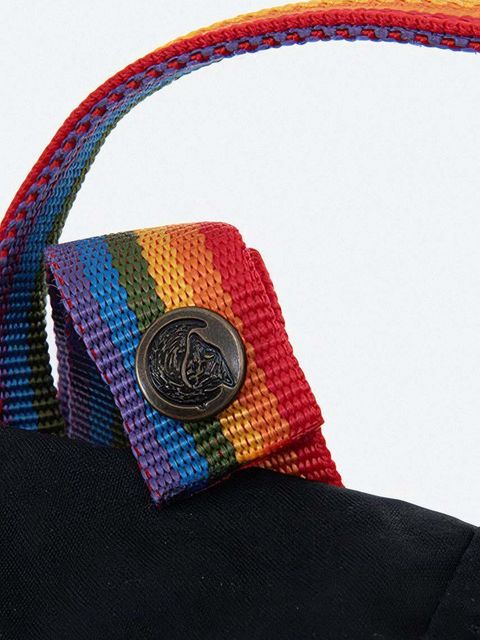 Fjallraven plecak Kanken Rainbow kolor czarny duży z aplikacją F23620.550.907-550
