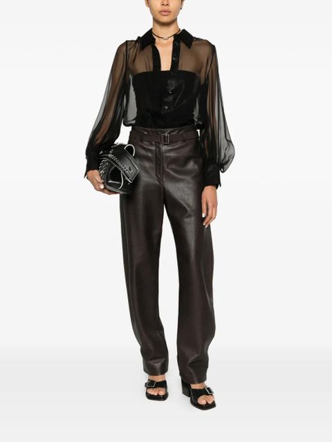 Chloé sheer puff-sleeve blouse - Black - zdjęcie produktu nr 2