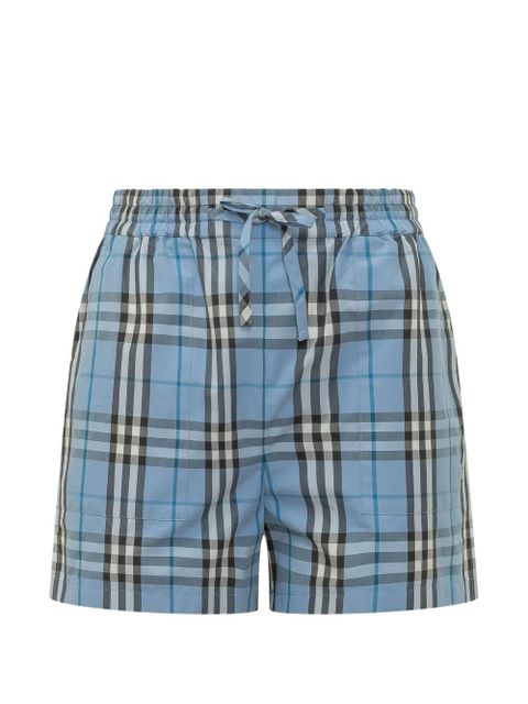Burberry check drawstring shorts - Blue - zdjęcie produktu nr 1