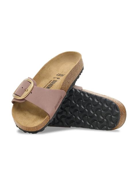 Birkenstock klapki Madrid Big Buckle LENB Faded Purple damskie kolor fioletowy 1030517