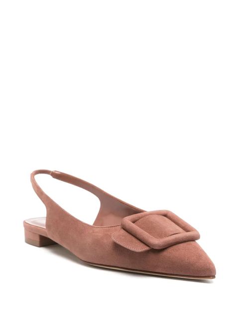 Manolo Blahnik suede slingback pumps - Pink - zdjęcie produktu nr 2