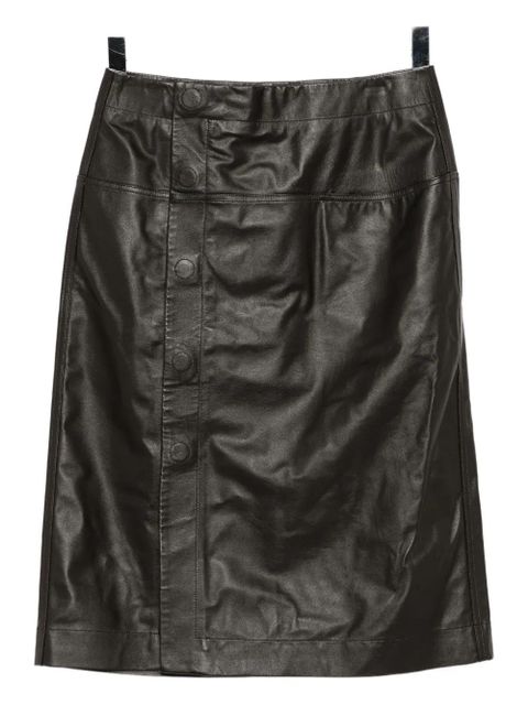 LEMAIRE leather skirt - Brown