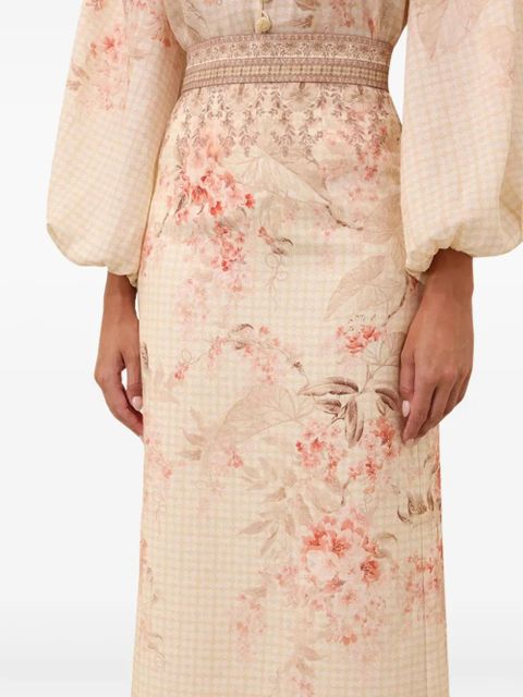 ZIMMERMANN Illuminate pencil midi skirt - Neutrals