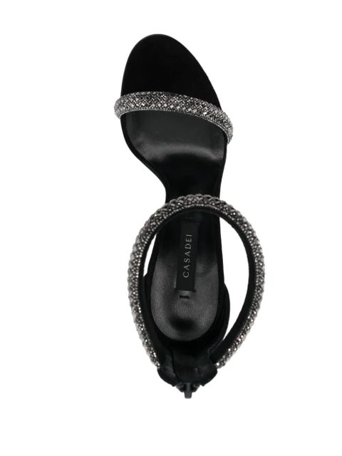 Casadei Scarlet Stratosphere 100mm crystal-embellished sandals - Black - zdjęcie produktu nr 2