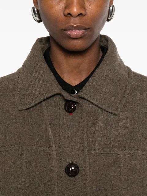 Max Mara Apotema pocket button coat - Brown