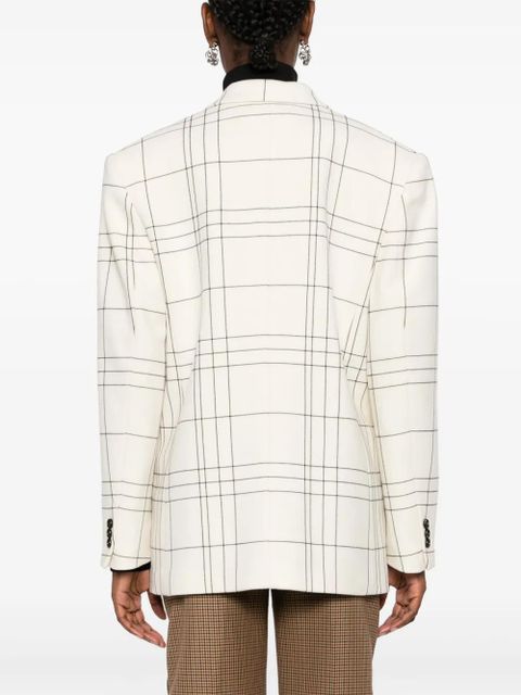 Marni checked single-breasted blazer - White