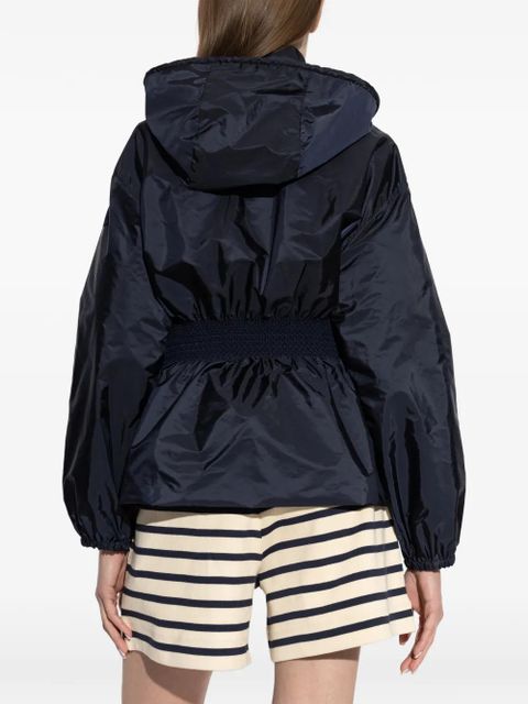 Moncler hooded smocked jacket - Blue