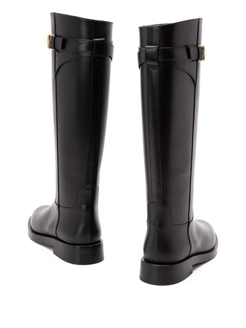 Valentino Garavani VLogo leather boots - Black