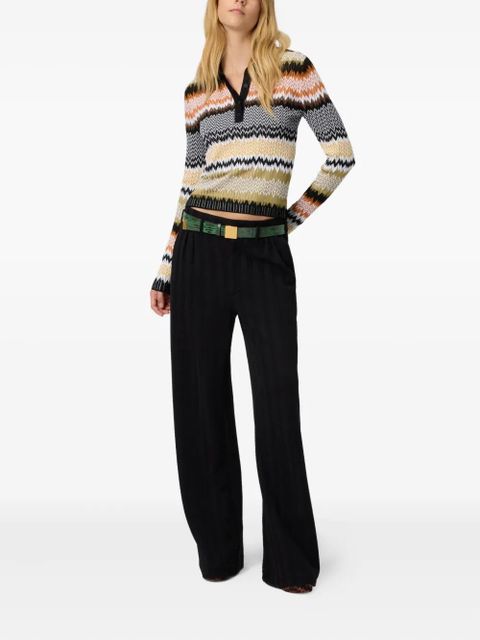 Missoni chevron-pattern polo neck top - Multicolour - zdjęcie produktu nr 2