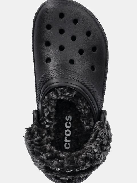Crocs kapcie Classic Fleece Lined Clog kolor czarny 211396