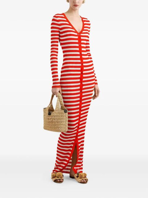 Dolce & Gabbana striped knitted dress - Red