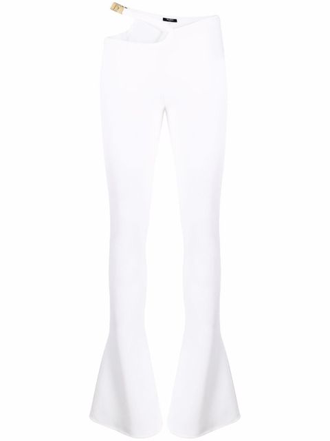 Balmain cut-out bootcut leggings - White - zdjęcie produktu nr 1