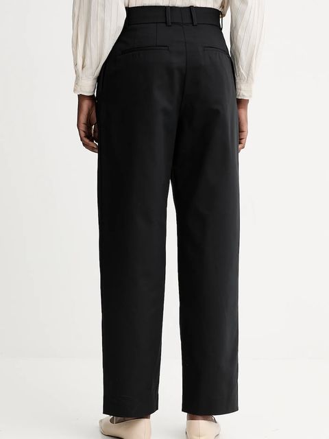 Calvin Klein spodnie damskie kolor czarny szerokie high waist LV044D664G - zdjęcie produktu nr 2