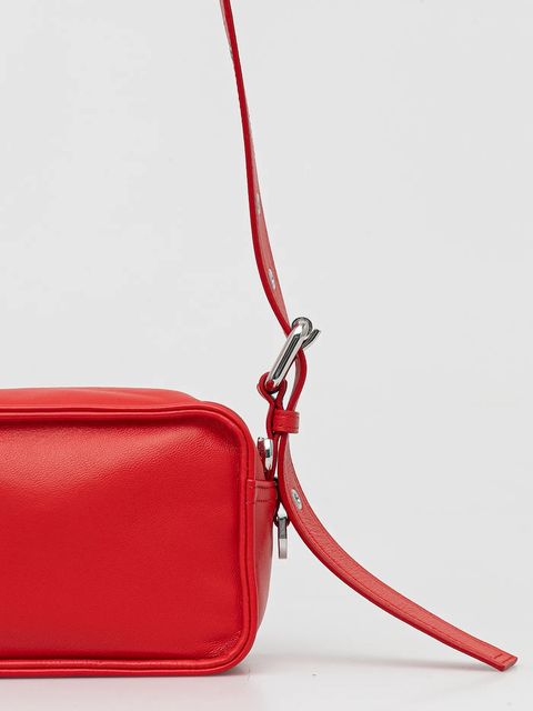 Patrizia Pepe torebka skórzana kolor bordowy 2B0153 L113 - zdjęcie produktu nr 2