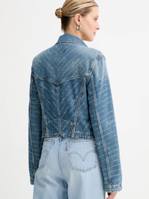 BOSS Orange kurtka jeansowa kolor niebieski przejściowa 50542426