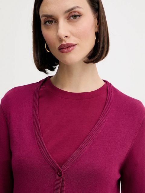 Silvian Heach kardigan LATYA damski kolor różowy lekki GPA25039CD