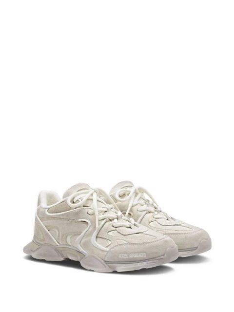 Axel Arigato suede leather panel trainers - White