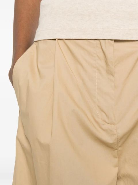 SOLOTRE pocket pleated palazzo pants - Neutrals