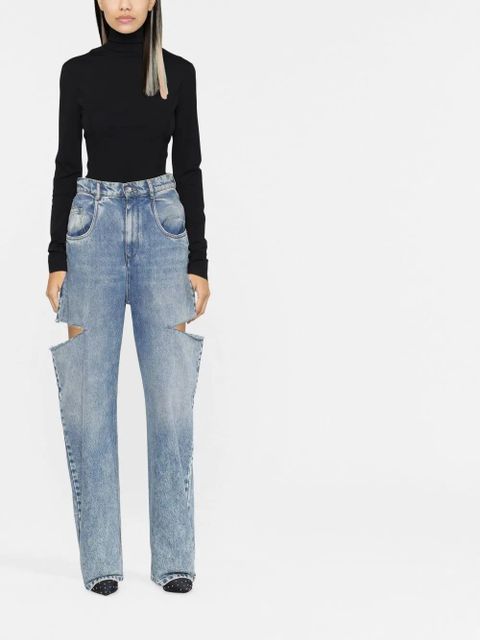 Givenchy asymmetric cut-out top - Black