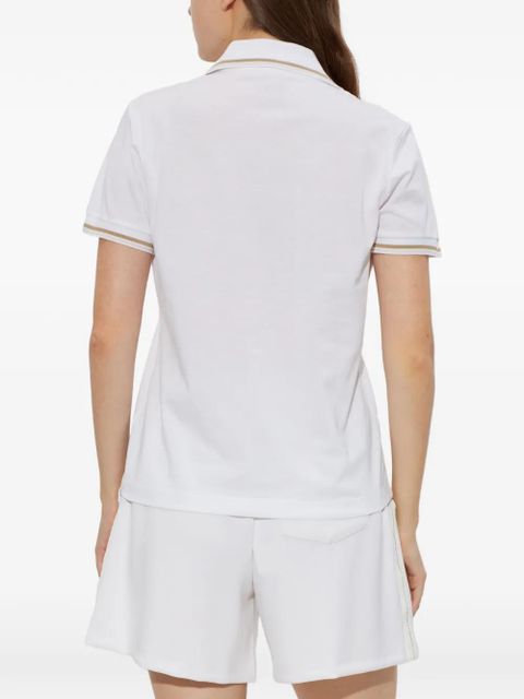 BOGNER Jula striped V-neck T-shirt - White