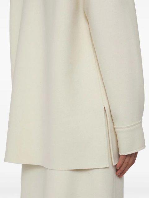 Jil Sander high-neck wool top - White - zdjęcie produktu nr 2