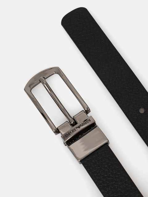 Emporio Armani pasek skórzany damski kolor czarny EW002020 AF20109 - zdjęcie produktu nr 2