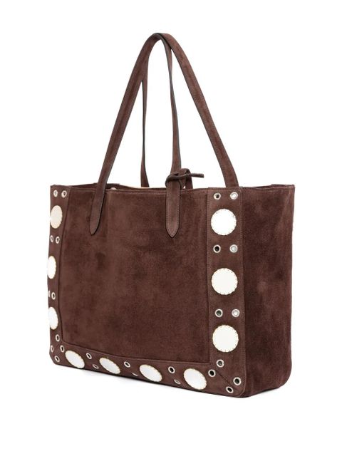 Valentino Garavani Nellcôte embroidered tote bag - Brown