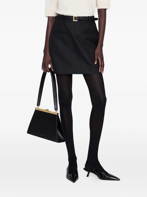 ANINE BING pinstripe mini skirt - Black - zdjęcie produktu nr 1